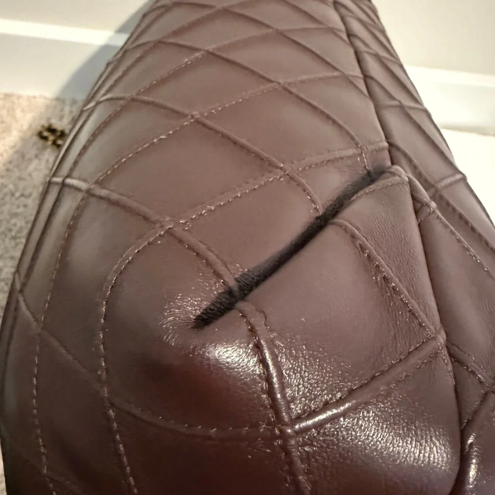Tory Burch Fleming Quilted Hobo (Maple/Brown) - Picture 5 of 6